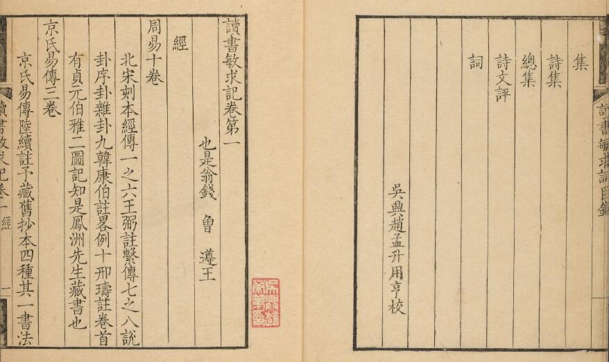 《读书敏求记》4卷 钱曾撰 清雍正4年赵孟升松雪斋写刻本 1726年 史部 第4张
