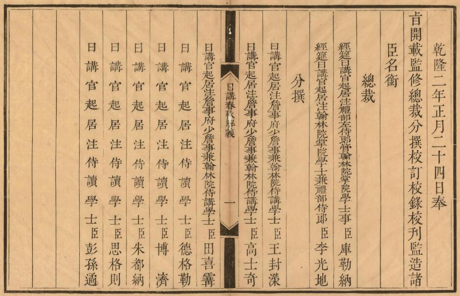 《日讲春秋解义》六十四卷 总说一卷 库勒纳等奉敕编撰 清乾隆二年内府刊本 史部 第2张