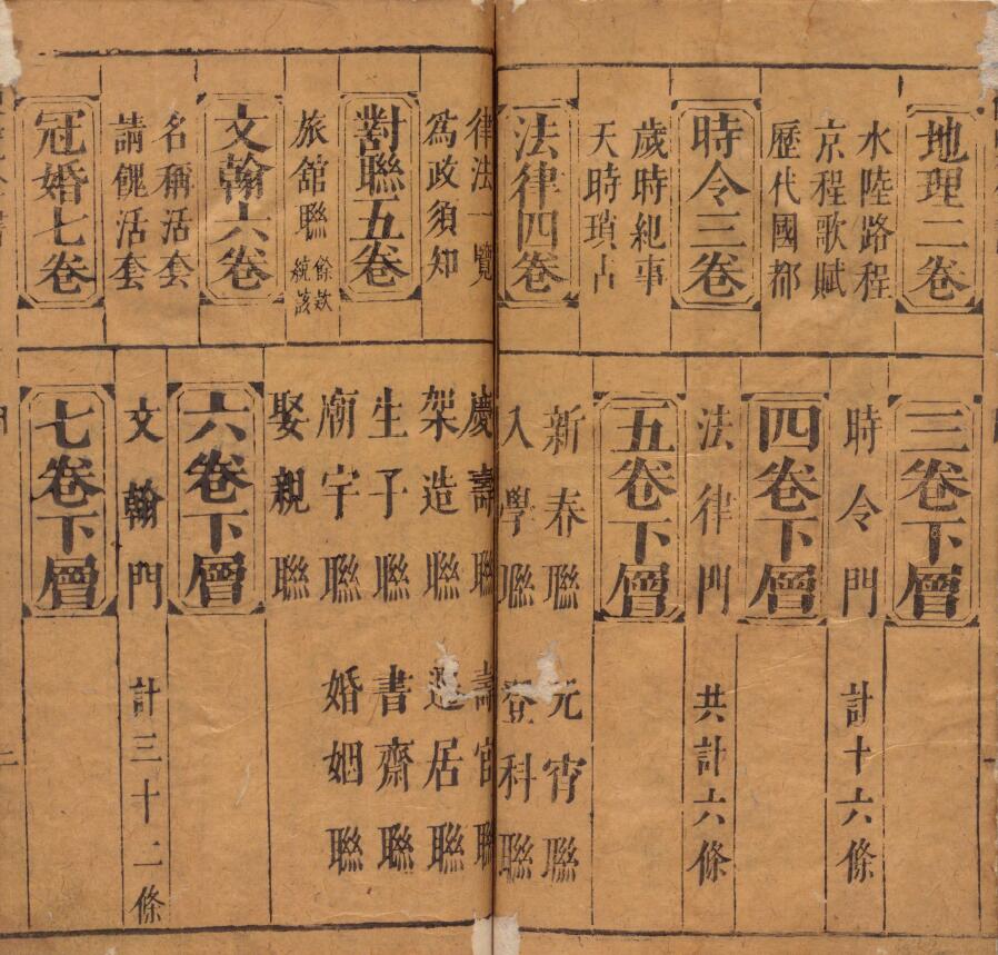 《新刻艾先生天禄阁汇编采精便览万宝全书》三十五卷.明.艾南英编.明王氏三槐堂刻本 八字命理 第2张