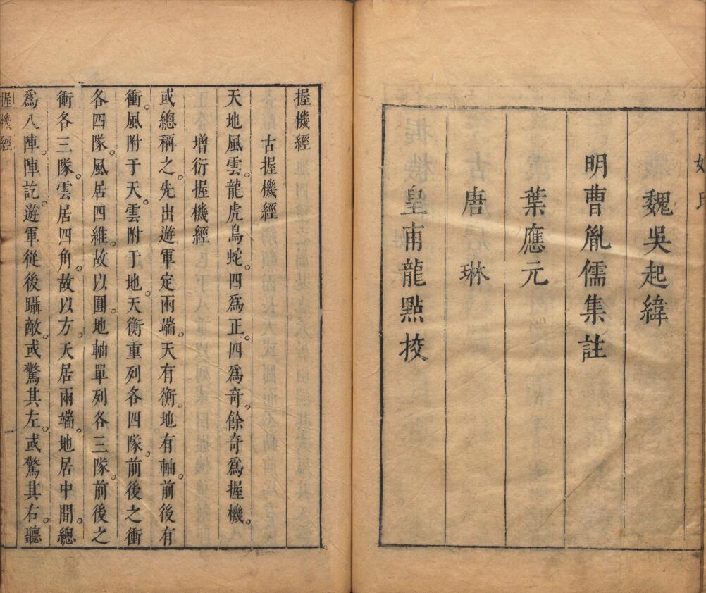 《握机经》三卷《握机纬》十五卷 明.曹胤儒辑 明末刻本 国学古籍 第2张