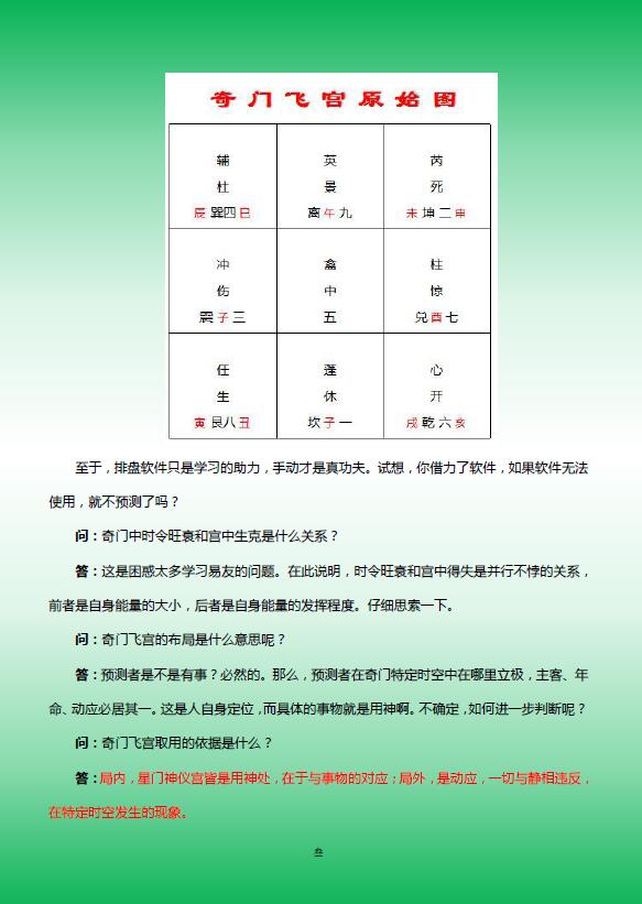 奇门飞宫之答疑：如此解答才明白（一）（二） 奇门三式 第3张