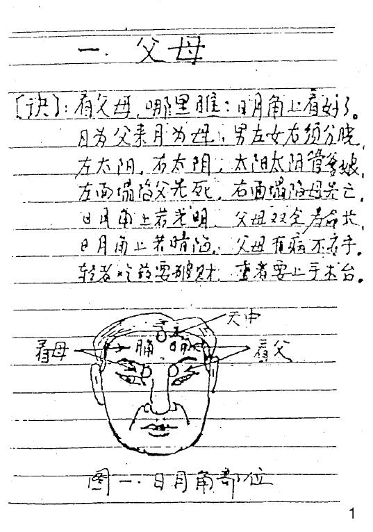 盛书笙整理《民间相法真诀》手抄本133页 手相面相 第2张