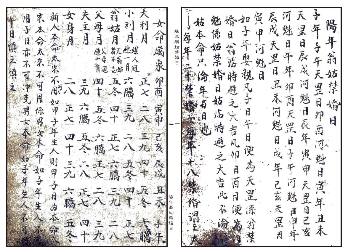 择吉择日类古籍《阳年翁姑禁婚日》 国学古籍 第2张